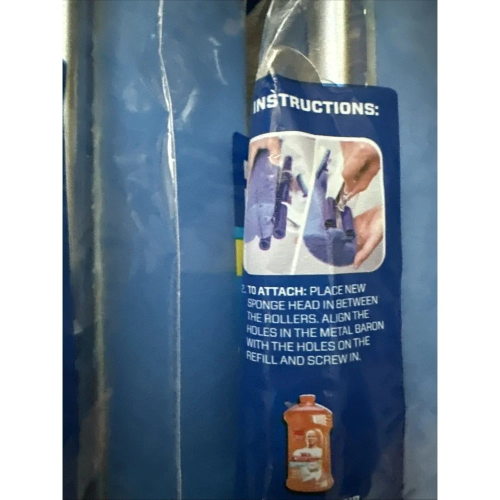 Mr. Clean ROLLER Mop Refill Durable Sponge Head Brand New Free Shipping